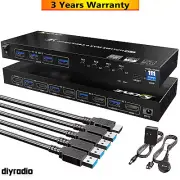 KVM401A 4K Ultra HDMI/USB3.0 KVM Switch 4x1 HDMI KVM Switch 4 Port +Wired Remote