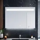 Anti-fog Makeup Mirror with LED Light Bathroom 1000x700mm Smart Touch Switch