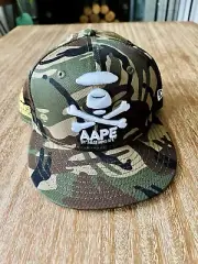 NEW Era x AAPE A Bathing Ape Hat Cap Snapback S/M Small Med Capo Exclusive Rare