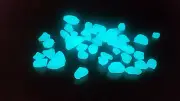 AQUA glow in dark rocks provide nightlight charged by sun longer artifical light