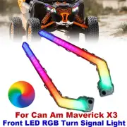 Front LED Turn Signal Light RGB For Can Am Maverick X3 XDS XRS Max Turbo R 17-22