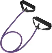 Yardwe 1Pc Purple Elastic Resistance Bands Durable Exercise Cords with Handles for Home Gym Yoga Outdoor Workouts Premium Equipment for All Ages