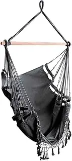 Gardeon Hammock, Single or Double Size Chair Portable Camping Swing Hanging Chairs Hammocks Patio Backyard Porch Outdoor Indoor Furniture, with Stand Firm Structure Grey