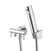 ACA Silver Toilet Bidet Spray With Cistern Cock Kit Shattaf Handheld Shower Head 1.2m SUS Hose