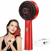 3 in 1 Hair Oil Applicator Head Massager Electric Scalp Massager,IPX7 Waterproof Hair Brush(Red)