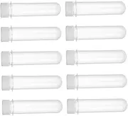 DINHEAROM 10Pcs Transparent Test Tubes with Lids Reusable Candy Storage Containers for Easy Organization and Protection Sturdy Plastic Design for Party Favors and Craft Projects