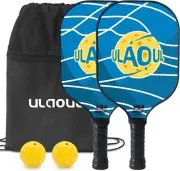 Pickleball Paddles (Set of 2) Honeycomb Core Fiberglass w/ Slingbag & 2 balls