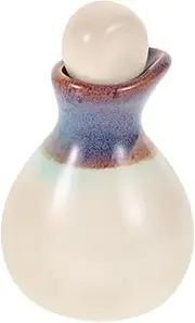 SEWOART Ceramic Essential Oil Bottle Oil Catch Can Oils Scent Ceramic Oil Container Essential Oil Bottles Ceramic Bottle Oil Bottles for Essential Oils Sky-blue Ceramics