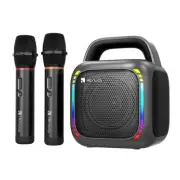 Karaoke Machine with 2 Wireless Microphones, Portable 5.0 Bluetooth Speaker f...