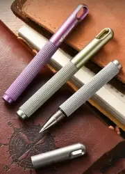 Titanium Ballpoint Pen Signature Writing Pocket Pen Portable Keychain EDC Pen