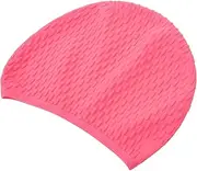 POPETPOP Silicone Women's Swimming Cap for Long Hair Waterproof Comfortable Easy to Wear Hair (Size S/m/l)