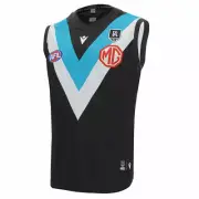 2021 Men's Port Adelaide Power Sleeveless Macron Home Guernsey All Sizes