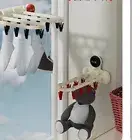 Punch-Free Socks Drying Rack Wall Mounted Clothes Drying Rack Bathroom