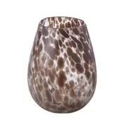 Amalfi Glass Vase Modern Coloured Decorative Flower Vase Home Decor Taupe 21cm