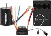 3650 4300KV Brushless Motor Program Card,60A ESC with Waterproof BEC for 1/10 RC Car,4 Pole 12 Slot High Torque Motor Designs