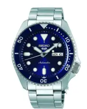 Seiko 5 Sports Mens Automatic Blue Bezel & Silver Watch SRPD51K