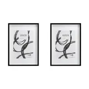 2PK Unigift Downton 29.7x42cm MDF/Glass Matt A3 Picture Frame - Black