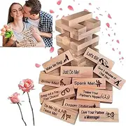 48Pcs Super Naughty Block Tower Game, Valentine Tumbling Tower Stacking Blocks Game, Funny Couples Date Night Games, Games for Adults Night Party Game Gift