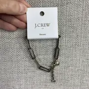 J CREW Paperclip Link Gold Chain Bracelet AX197 NWT