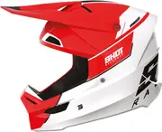Shot Furious Scope Motocross Helmet, white-red, Size 2XL for Men White Red