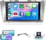 Naifay Car Radio for Toyota Camry 2006 2007 2008 2009 2010 2011 with Wireless Carplay & Android Auto, 2+32G 9" IPS Touch Screen Car Stereo for Camry with Bluetooth/GPS/WiFi/SWC/Split Screen/Camera