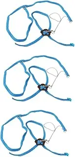 BESPORTBLE 3pcs Adjustable Harness for Reptile 1.2m Lizard Leash Nylon Metal Training Harness