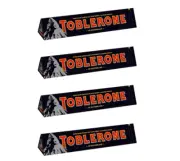 Toblerone : Swiss Dark Chocolate W/Honey & Almond Nougat Bar Pack of 4 Bars