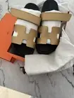 Hermes Chypre Sandals Dore Gold 41
