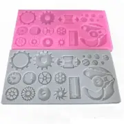 Candy Making Mold Silicone Steampunk Cake Decoration for Sugarcraft Cupcake Clay