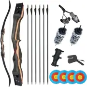 TOPARCHERY 62" Recurve Bow Takedown Bow Archery Bow Set for Beginner Adults O...