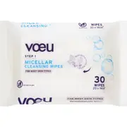 Voeu Micellar Cleansing Wipes 30 pack