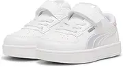 [PUMA] Girl's Caven 2.0 Holo 2.0 Alternate Closure + Sneaker, White/Mauve Mist/Silver, US 10