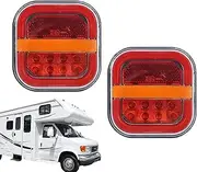 LED Trailer Tail Lights,Towing Brake Lamp | Wireless High-Intensity Brake Tail Light for Wrecker, Marine, Boat, Towing, Truck