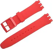[HFZCSIMR] Waterproof Rubber Wristband Fit For Swatch Metal Pin Buckle Silicone Watch Strap 16/17/19/20mm Men Women Replacement Bracelet Belt