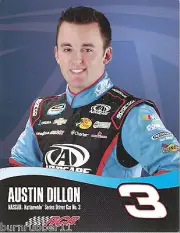 2013 AUSTIN DILLON "ADVOCARE #3 RCR" 1ST VERSION NASCAR NATIONWIDE POSTCARD