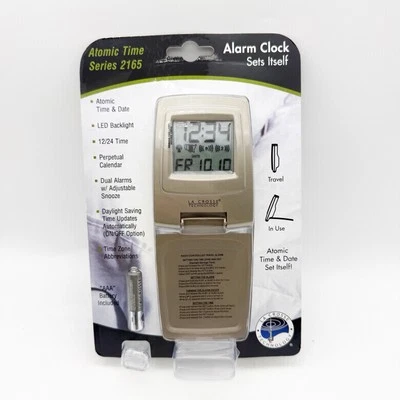 New LaCrosse Tech Atomic Time Alarm Clock LED Digital Series 2165