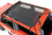 Rough Country Mesh Bikini Top Plus Black for Ford Bronco 4-Door 2021-2025