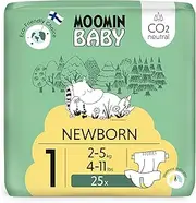 Muumi Baby Nappies Pack of 25, Size 1 Newborn 2-5 kg