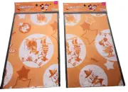 2 New Daiso Disney Mickey Mouse & Friends Halloween Plastic Table Cloth Orange