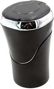 ULTECHNOVO Ashtray Portable Ash Trays with Lids LED Purifier Car Automotive Black Abs