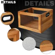 Wood Vinyl Record Holder, LP Album Storage Organizer Crate