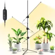 Grow Light with Stand for Indoor Plants, 3 Head 45W 168 LEDs Full Spectrum