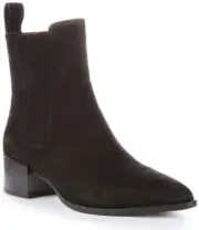 Vagabond Marja Pointy Toe Pleated Elastic Western Boot Black Womens UK 3 - 8