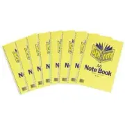 8 X Spirax 595 Spiral Paper Writing Note Book A4 120 Pages 7mm Ruled Yellow