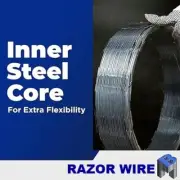 Razor Wire Galvanized Steel 18" 3 Coils 150 Ft Per Roll CBT-65
