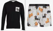 NEW PETER ALEXANDER MENS DACHSHUND DOG TOP + BOXER SHORTS PJ SET XXL RRP$119.90