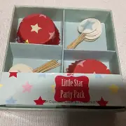 ROBERT GORDON LITTLE STAR PARTY KIT 24 CUPCAKE CASES LINERS 24 TOPPERS NIP