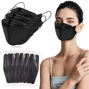 60PCS KF94 Disposable Face Mask,Individually Packaged,Fish Mouth Type 4-Ply Breathable Mask with Adjustable Nose,Daily Use.…