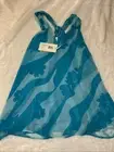 Ramy Brook Skylar Blue Floral Twisted Halterneck Top Womans size M NWT