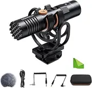 Comica VM10 PRO Camera Microphone Mini Digital Shotgun Microphone for Smartphones/Cameras/Computers/Tablet PC,Mic Ideal for Mic for Vlogging Live Streaming Video Recording Interviews